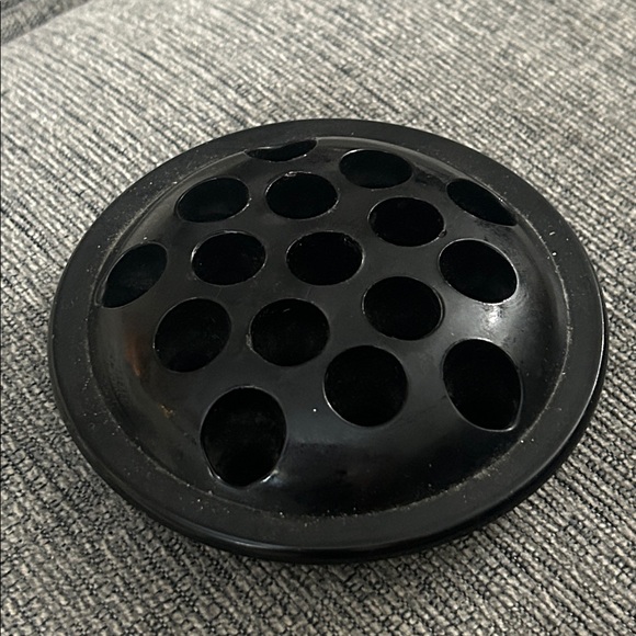 Vintage amethyst Glass Flower Frog | Round Floral Frog | Ikebana - Picture 3 of 3